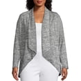 thumbnail image 1 of Just My Size Women's Plus Size French Terry Flyaway Cardigan, 1 of 5