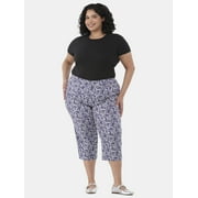 JMS Just My Size by Hanes Women’s Plus Size Millennium Capri Pants, Sizes 1X-4X