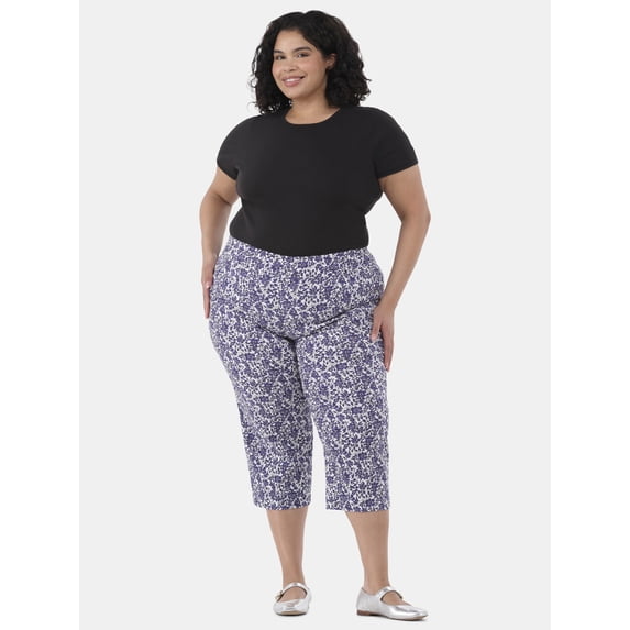 JMS Just My Size by Hanes Women’s Plus Size Millennium Capri Pants, Sizes 1X-4X