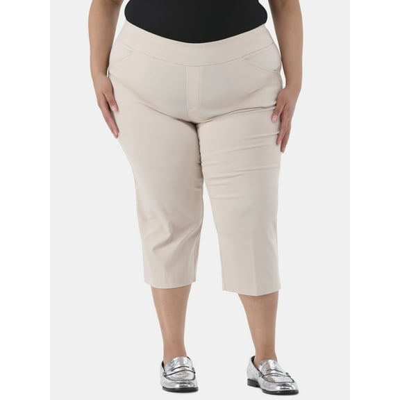 JMS Just My Size by Hanes Women’s Plus Size Millennium Capri Pants, Sizes 1X-4X