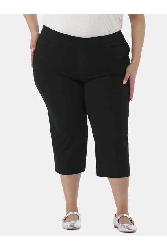 JMS Just My Size by Hanes Women’s Plus Size Millennium Capri Pants, Sizes 1X-4X