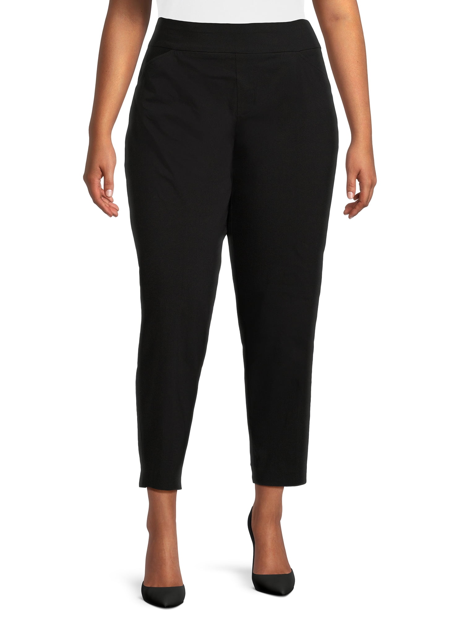 Just My Size Women's Plus Size Millennium Slim Leg Dress Pants, 28