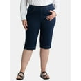 thumbnail image 1 of JMS Just My Size by Hanes Women's Plus Size Pull On 2 Pocket Stretch Capri, Sizes 0X-4X, 1 of 4
