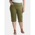 thumbnail image 1 of JMS Just My Size by Hanes Women's Plus Size Pull On 2 Pocket Stretch Capri, Sizes 0X-4X, 1 of 4