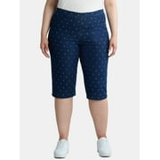 HANES JUST MY SIZE JMS Just My Size by Hanes Women's Plus Size Pull On 2 Pocket Stretch Capri, Sizes 0X-4X