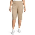 thumbnail image 1 of JMS Just My Size by Hanes Women's Plus Size Pull On 2 Pocket Stretch Capri, Sizes 0X-4X, 1 of 6