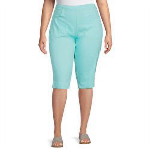Just My Size Women's Plus Size Pull On 2 Pocket Stretch Capri - image 1 of 7
