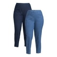 Just My Size Women's Plus Size Pull On Pants with Pockets, 30" Inseam