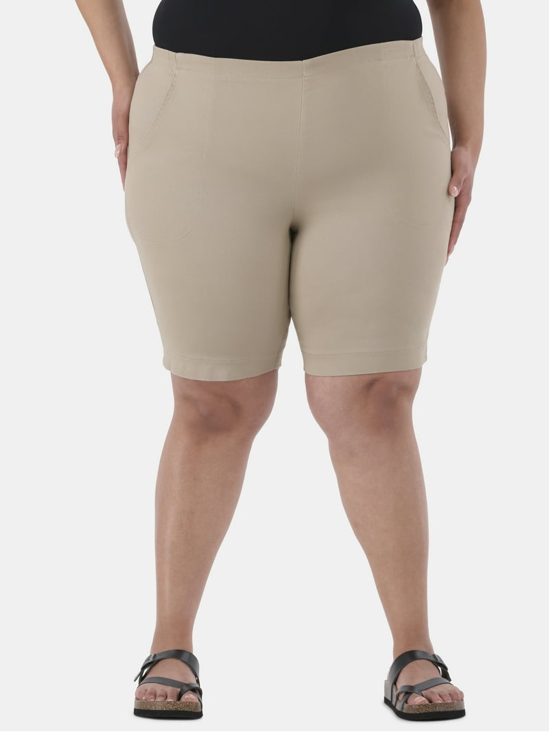 JMS Just My Size by Hanes Women's Plus Size Pull On Shorts with