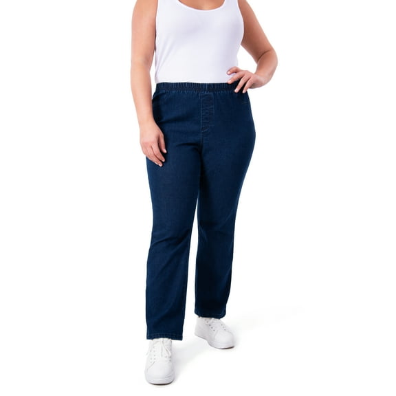 JMS Just My Size by Hanes Women’s Plus Size Pull-On Stretch Denim Bootcut Jeggings