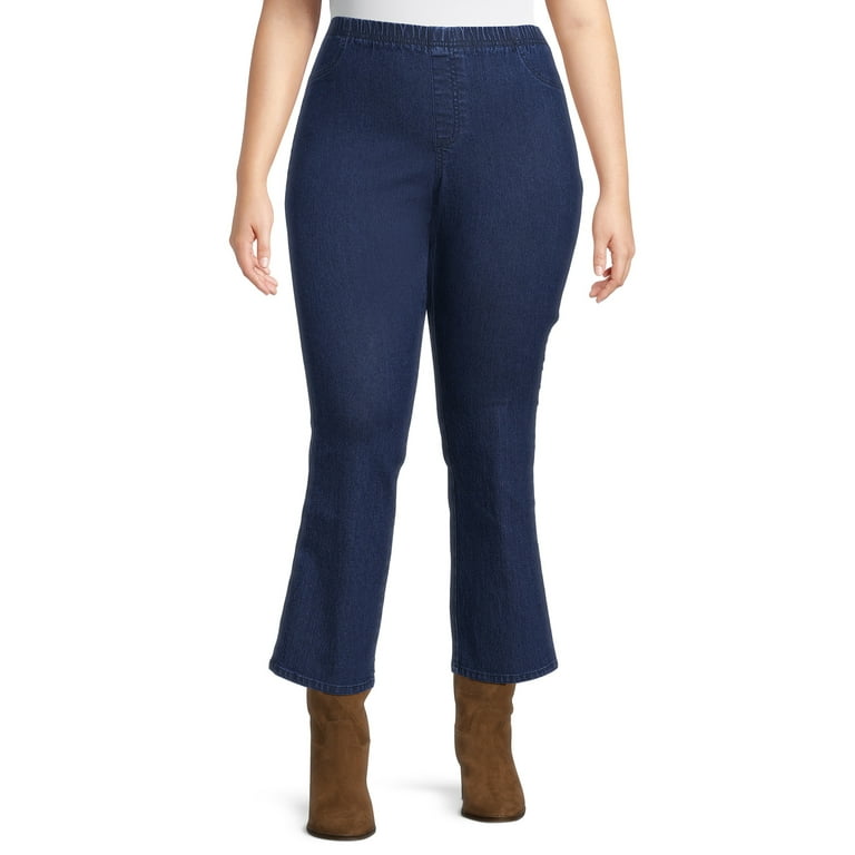 Just My Size Women's Plus Size Pull-On Stretch Denim Bootcut