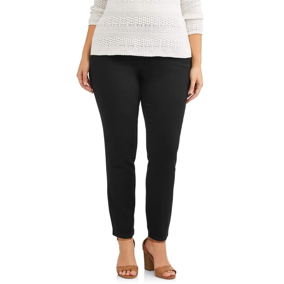 JMS Just My Size by Hanes Women's Plus Size Pull On Stretch Denim Jeggings