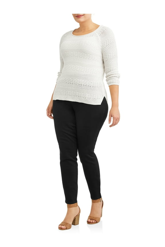 JMS Just My Size by Hanes Women's Plus Size Pull-On Stretch Jeggings, Sizes 0X-4X, Regular and Petite
