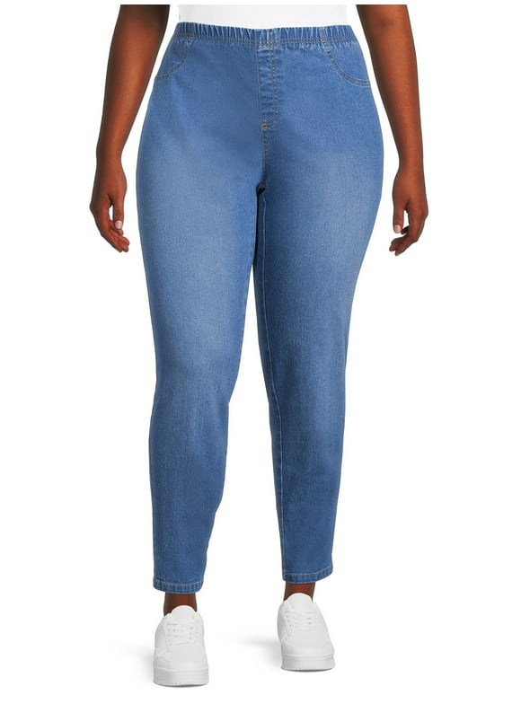 Just My Size Women's Plus Size Pull-On Stretch Jeggings