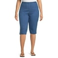 thumbnail image 1 of JMS Just My Size by Hanes Women's Plus Size Pull on Bling Tab Capri Pants, Sizes 0X-4X, 1 of 6