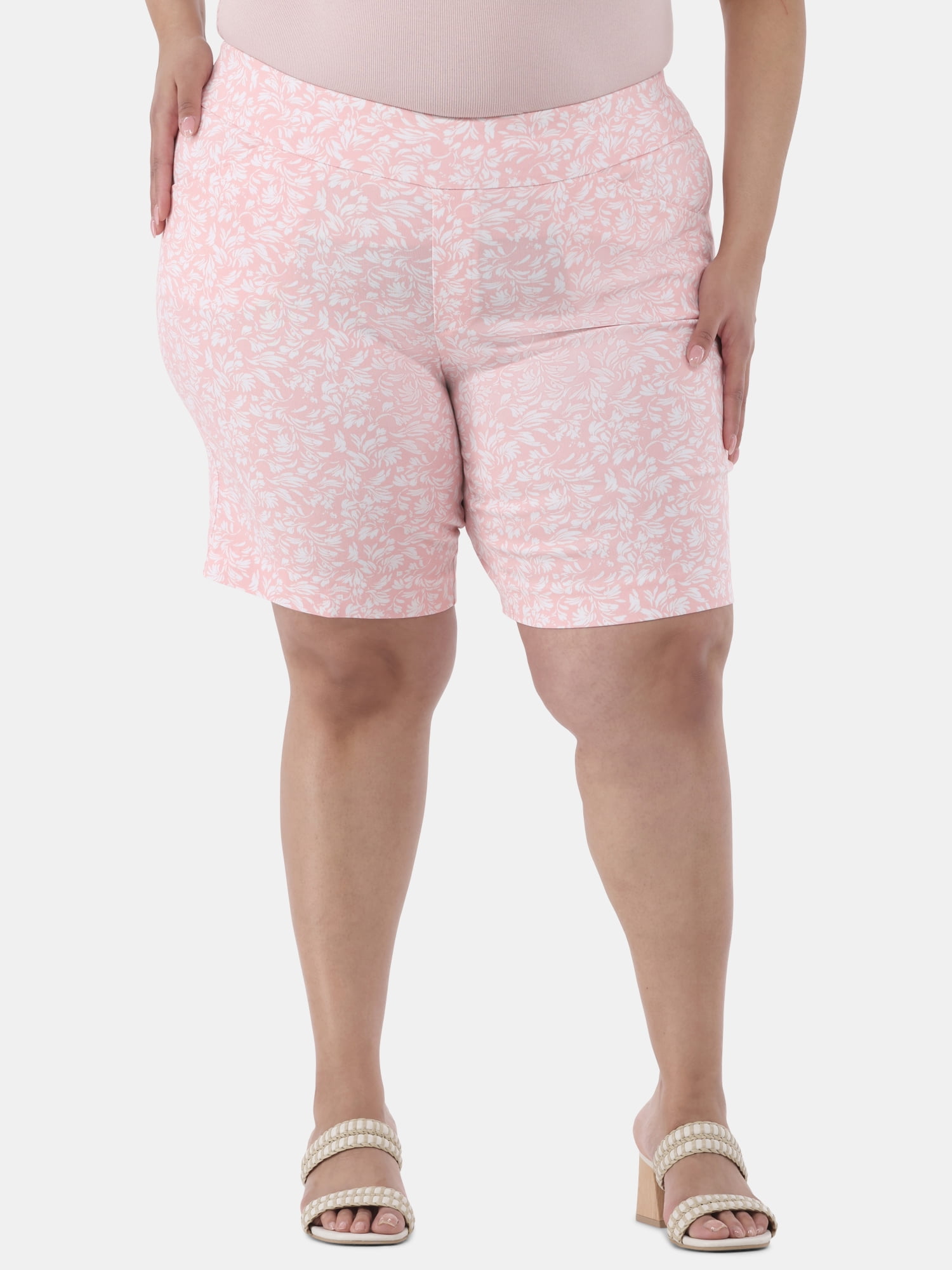 JMS Just My Size by Hanes Women's Plus Pull On Millennium Bermuda Short, 9" Inseam, Sizes 0X-4X