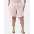 thumbnail image 1 of JMS Just My Size by Hanes Women's Plus Pull On Millennium Bermuda Shorts, 9" Inseam, Sizes 0X-4X, 1 of 5