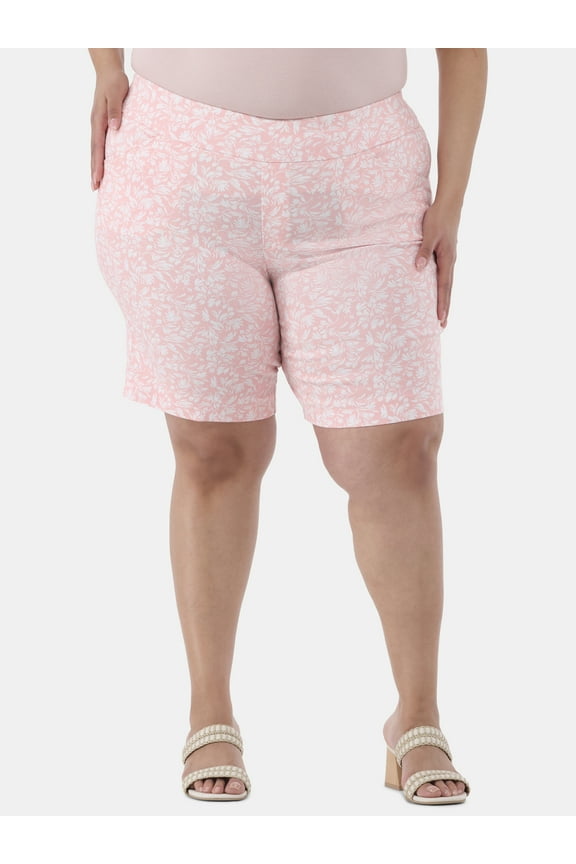 JMS Just My Size by Hanes Women's Plus Pull On Millennium Bermuda Short, 9" Inseam, Sizes 0X-4X