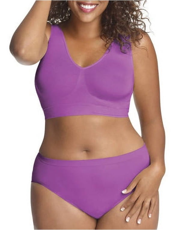 Women's Plus Size Pure Comfort Seamless Wirefree Bra, Style MJ1263