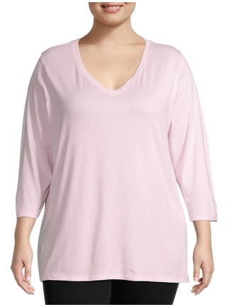 Just My Size Women's Plus Size Bell Sleeve Pin-tuck Top 