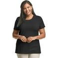 thumbnail image 1 of Hanes Just My Size Women’s Cotton Crewneck T-Shirt (Plus ) Black 5X, 1 of 3