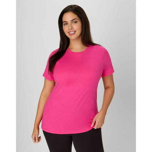 Hanes Just My Size Women’s Cotton Crewneck T-Shirt (Plus ) Amaranth 5X
