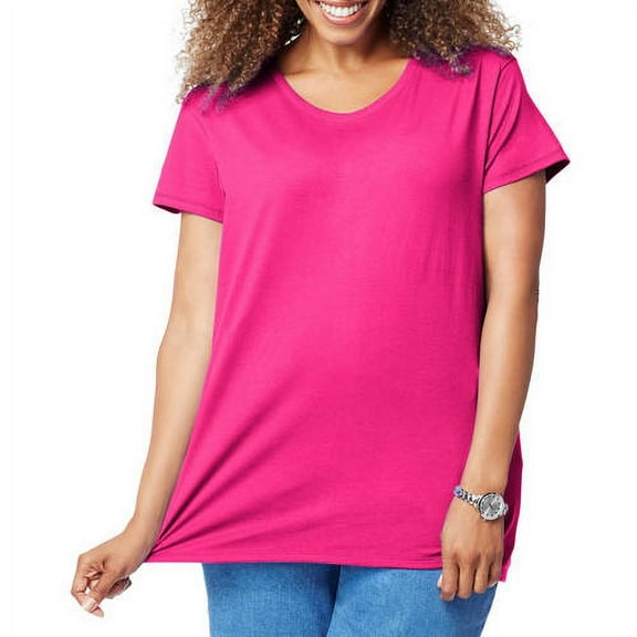 Just My Size Women's Plus Size Short Sleeve Tee