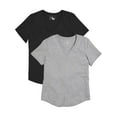 thumbnail image 1 of Just My Size Women's Plus Size Short Sleeve V-neck T-shirt Value Pack (2-pack), 1 of 5