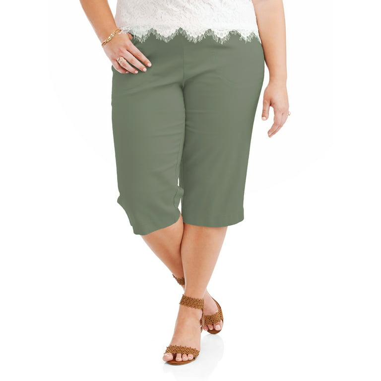Just My Size Women's Plus Size Size 2 Pocket Pull on Capri Pant - Walmart .com