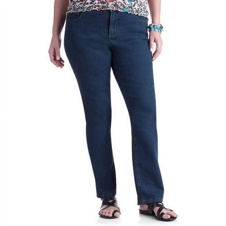 Just My Size women's Plus-Size Slimming Fit Straight-Leg Jeans
