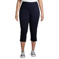 thumbnail image 1 of JMS Just My Size by Hanes Women's Plus Snap Hem Pull On Cropped Pants, 23" Inseam, Sizes 0X-4X, 1 of 7