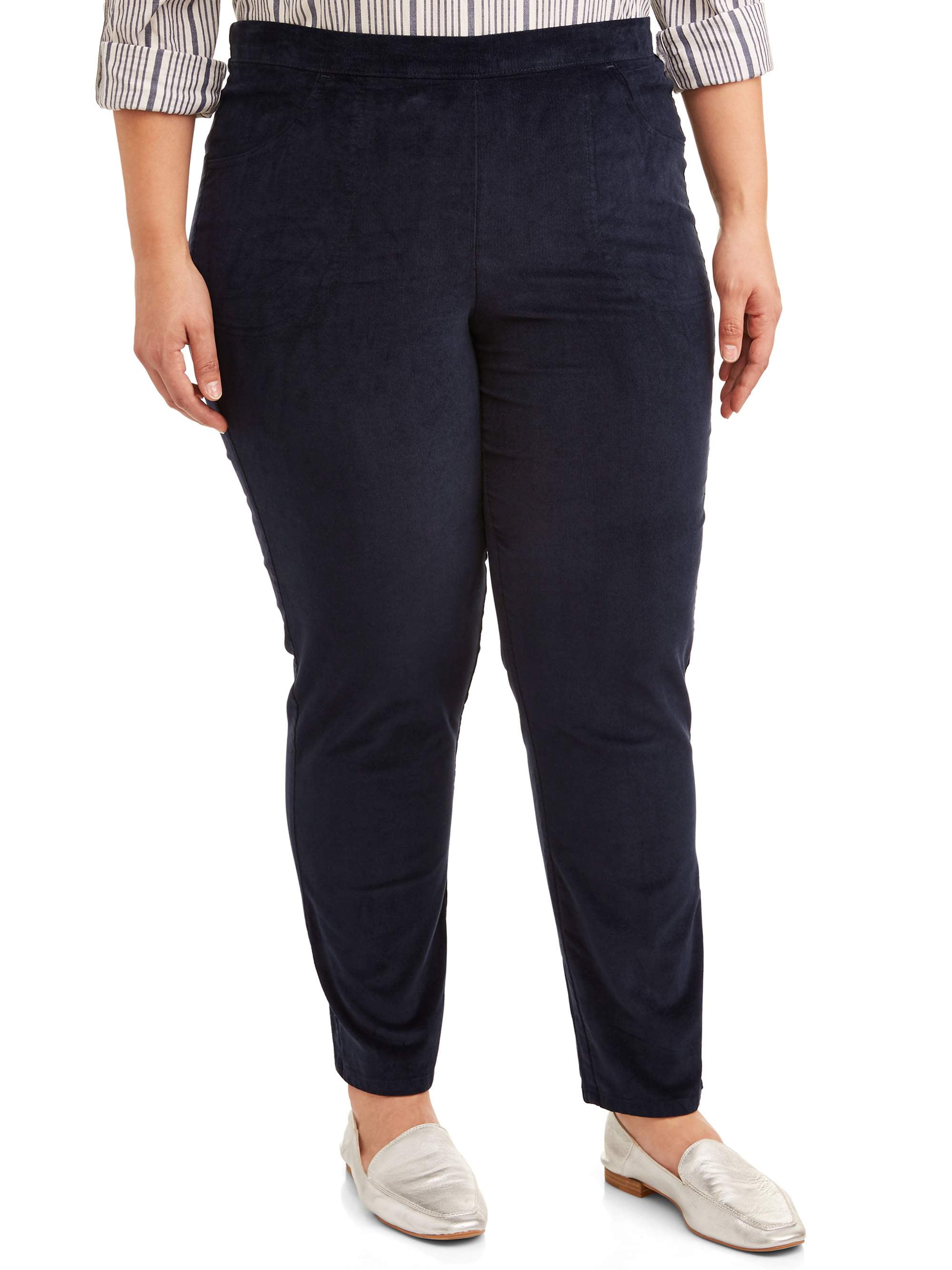 Just My Size Womens Plus Size 2 Pocket Stretch Pull on Pants 2 Pack   Walmartcom