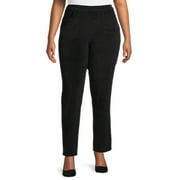 Just My Size Women's Plus Size Stretch Corduroy 2 Pocket Pants, Available in Regular and Petite Lengths