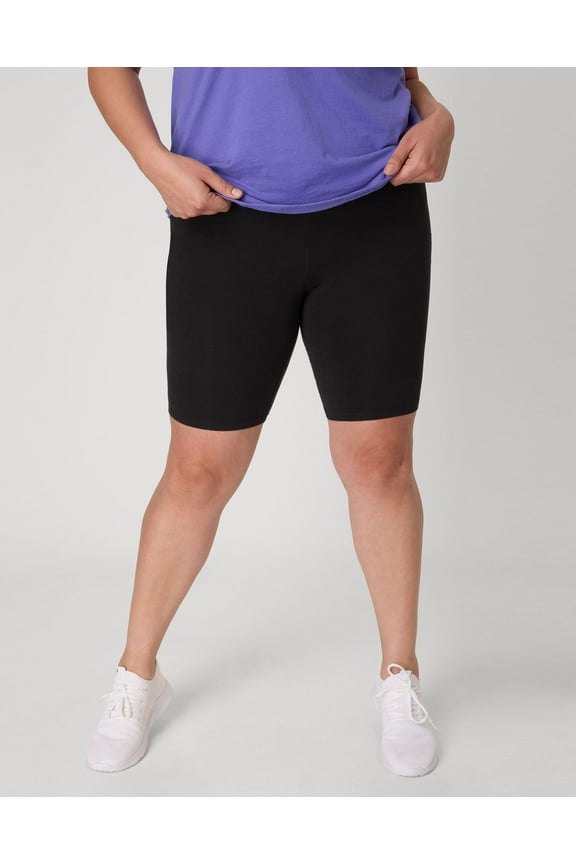 Just My Size Women's Plus Size Stretch Jersey Bike Short