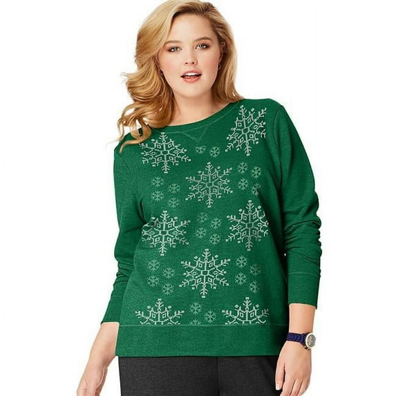 Just My Size Women's Plus Size Ugly Christmas Sweatshirt