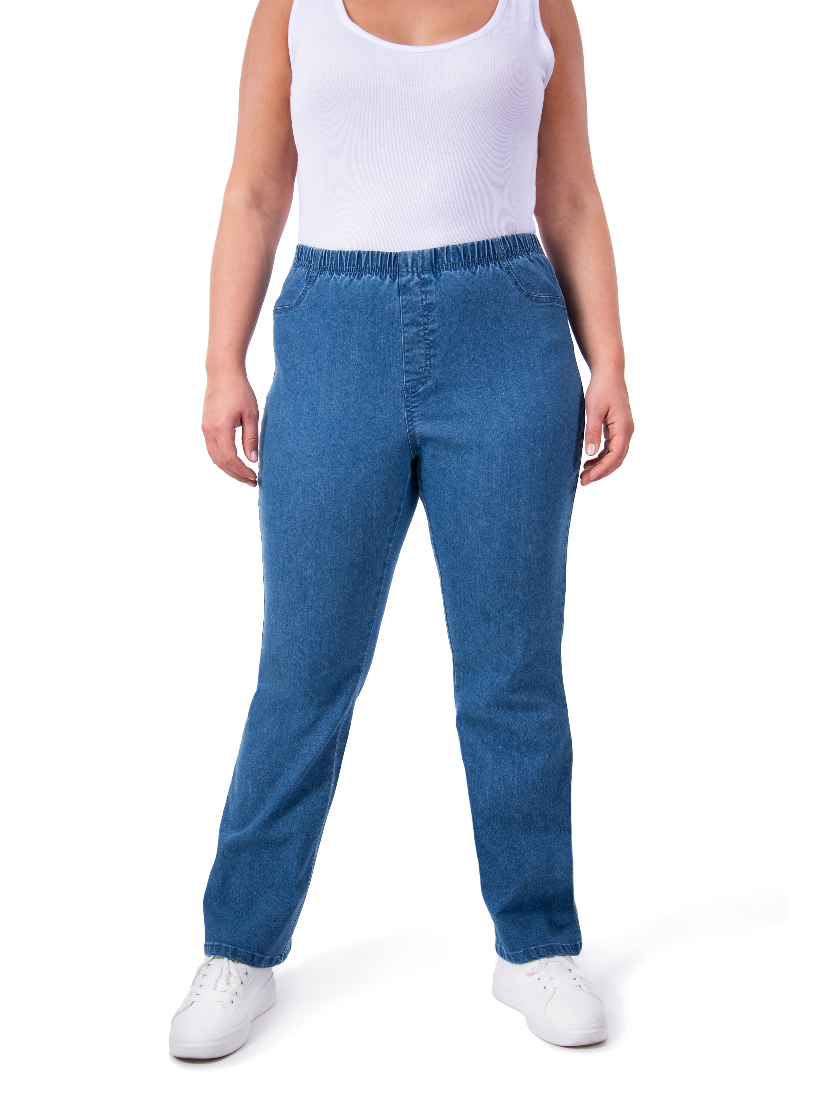 JMS Just My Size by Hanes Women's Plus Size Pull-On Stretch Jeggings, Sizes 0X-4X, Regular and Petite