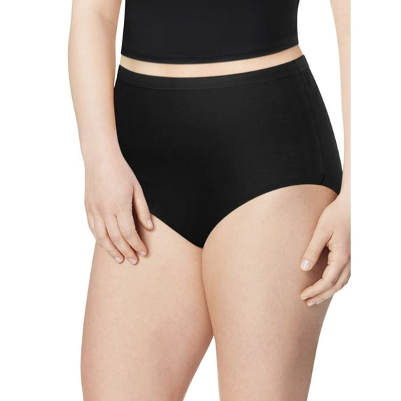 Just My Size Women's Plus Super Value Bonus Cotton Brief Underwear, 6+2 Bonus Pack