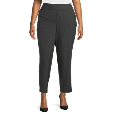 JMS Just My Size by Hanes Women's Plus Tummy Control Dress Pants, Sizes 0X-4X, Regular & Petite