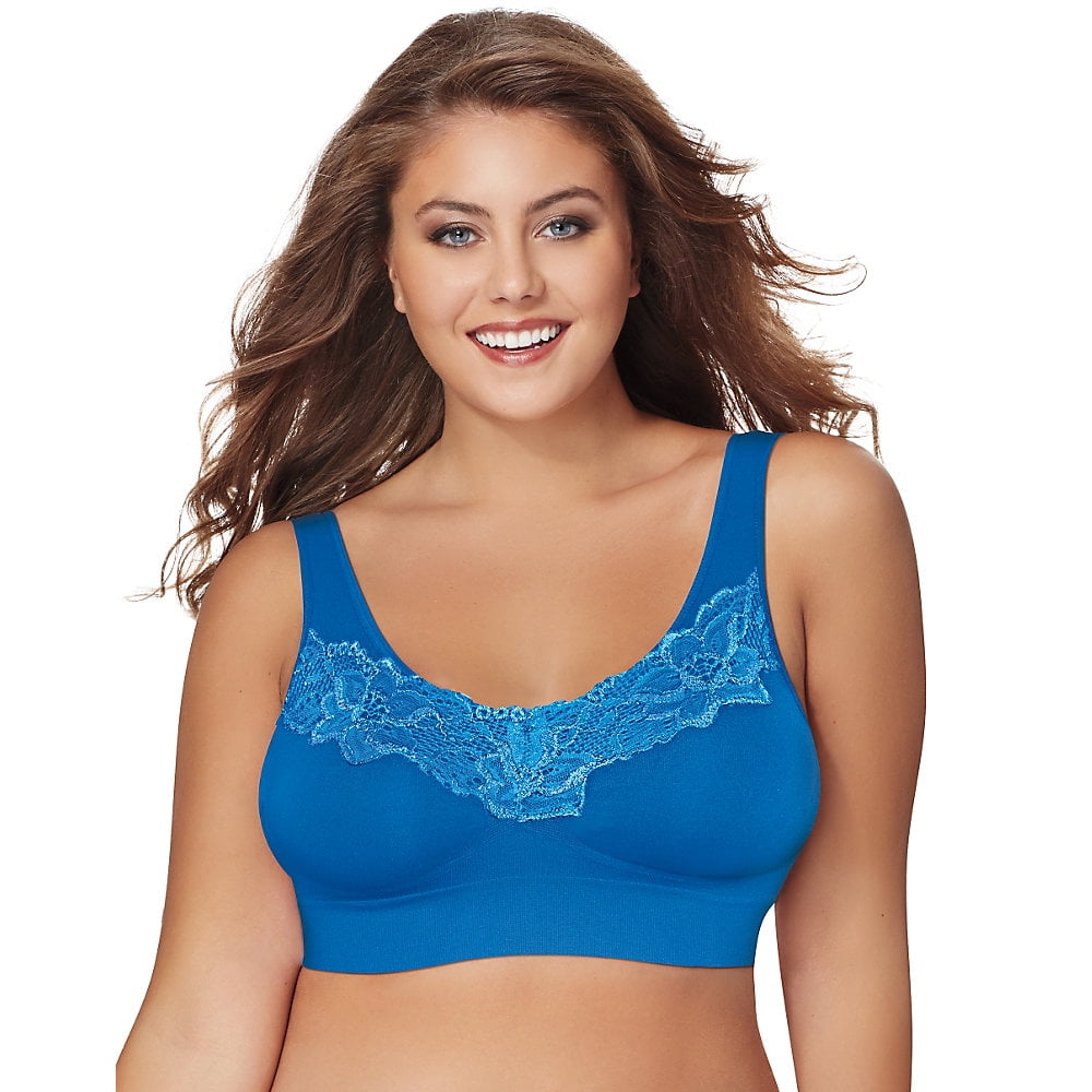 Just my size pure comfort wire free seamless lace bra, style MJ1271 