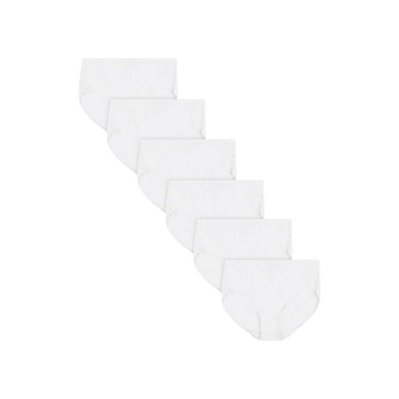 Just My Size Women's Sporty Cotton Brief Underwear, 6-Pack