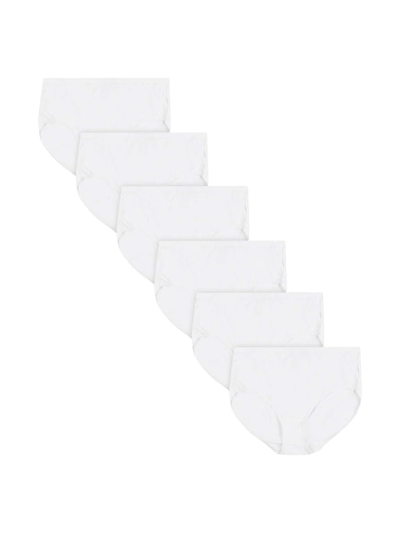 Women's Sporty Cotton Brief Underwear, 6-Pack