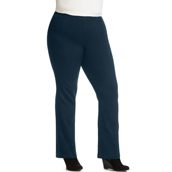 Just My Size Womens Bootcut Jeans with Tummy Control, 1X, Dark Denim