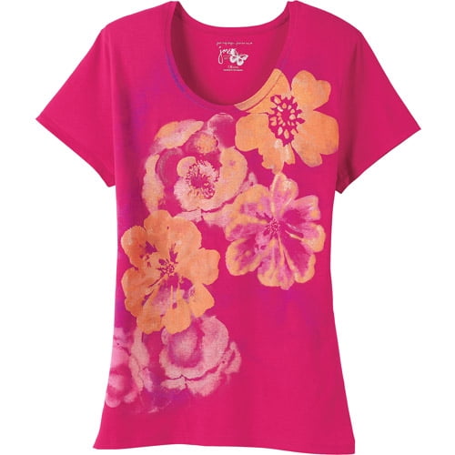 Just My Size Womens Plus-Size Watercolor Graphic Tee