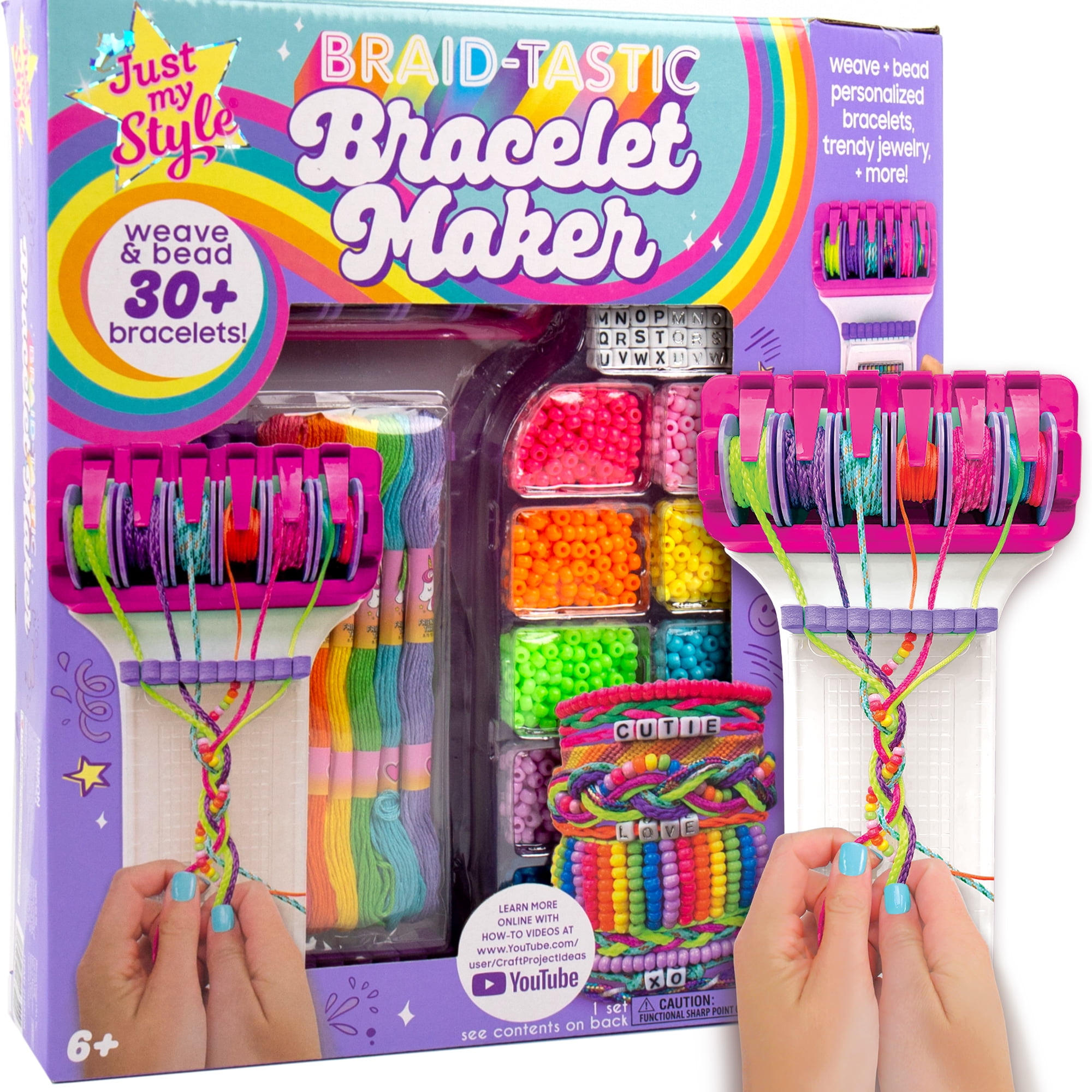 Girl's creator bracelet braiding kit, Braiding bracelet DIY toys for kids, r, toy, bracelet
