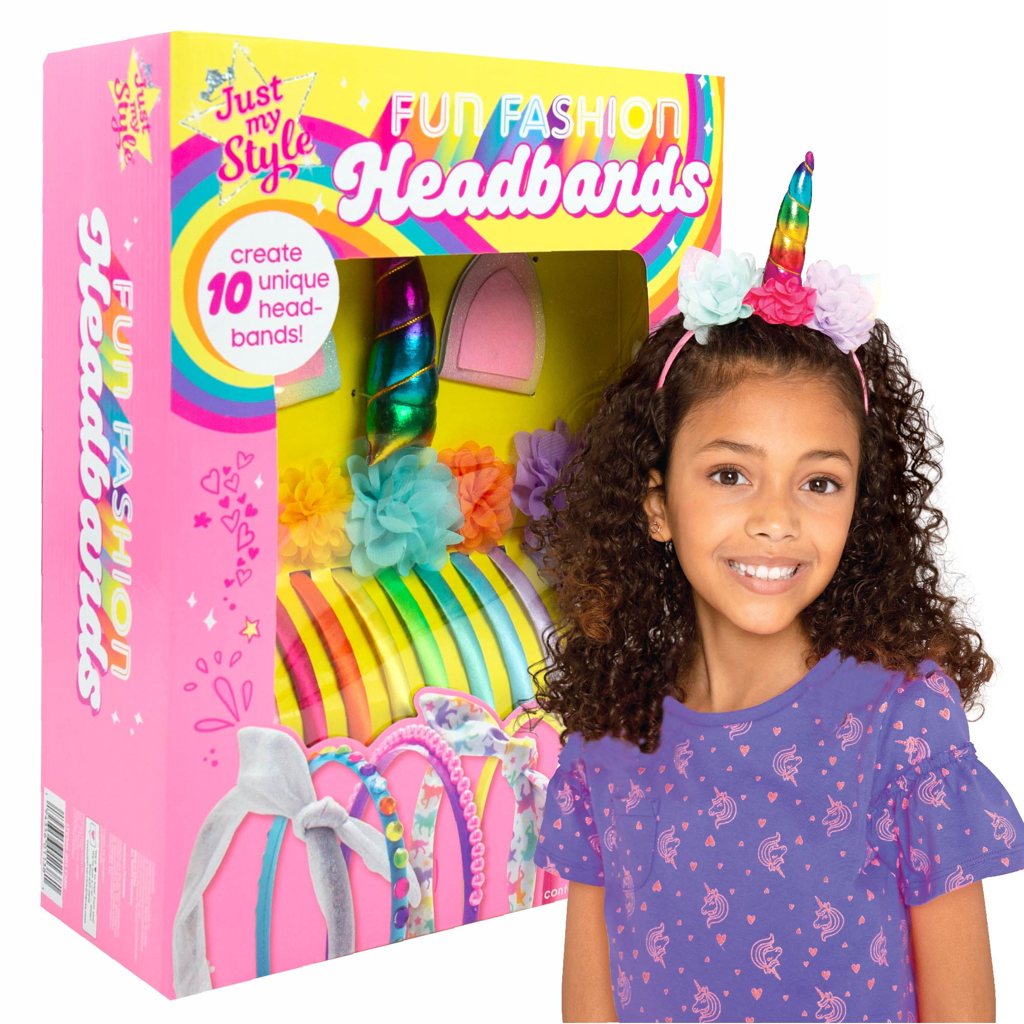 Just My Style Fun Fashion Headbands Art & Craft Kit (68 Pieces), Boys and Girls, Child, Ages 6+