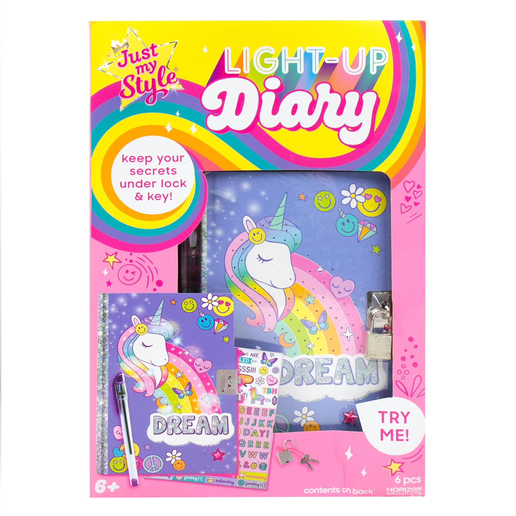 Just My Style Light up Diary, Girls, Child, Ages 6+