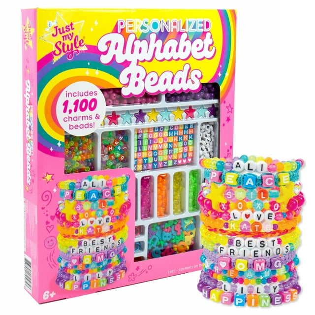 Just My Style® Personalized ABC Beads Jewelry Making Kit, Child, Ages 6+