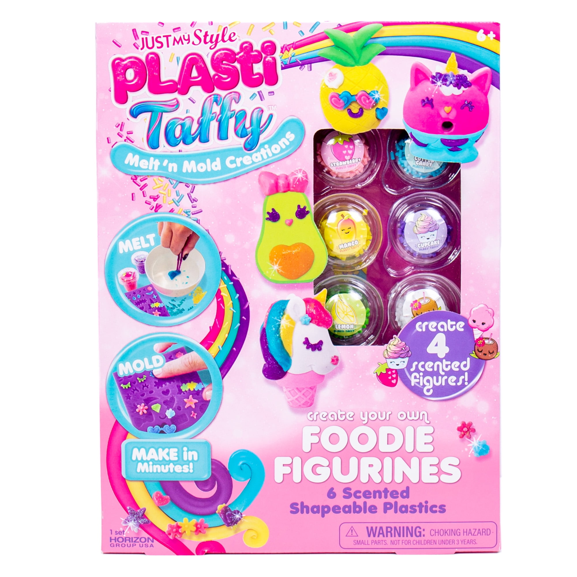 Just My Style Plasti Taffy Melt 'N Mold Cutie Foodie Friends