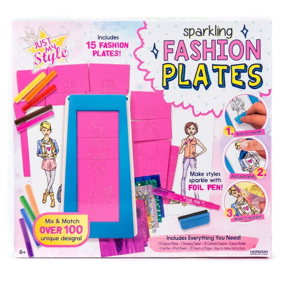 Just My Style Sparkling Fashion Plates, 1 Each