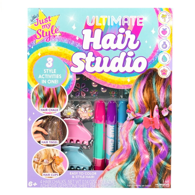 Just My Style Ultimate Hair Studio, Hair Chalks, Tinsel, Clips